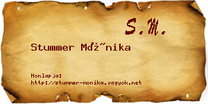 Stummer Mónika névjegykártya
